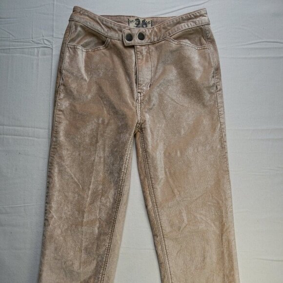 We The Free Jeans Women's Size 26 Pink Champagne Velvet Sweat Jane Pants - Picture 2 of 9